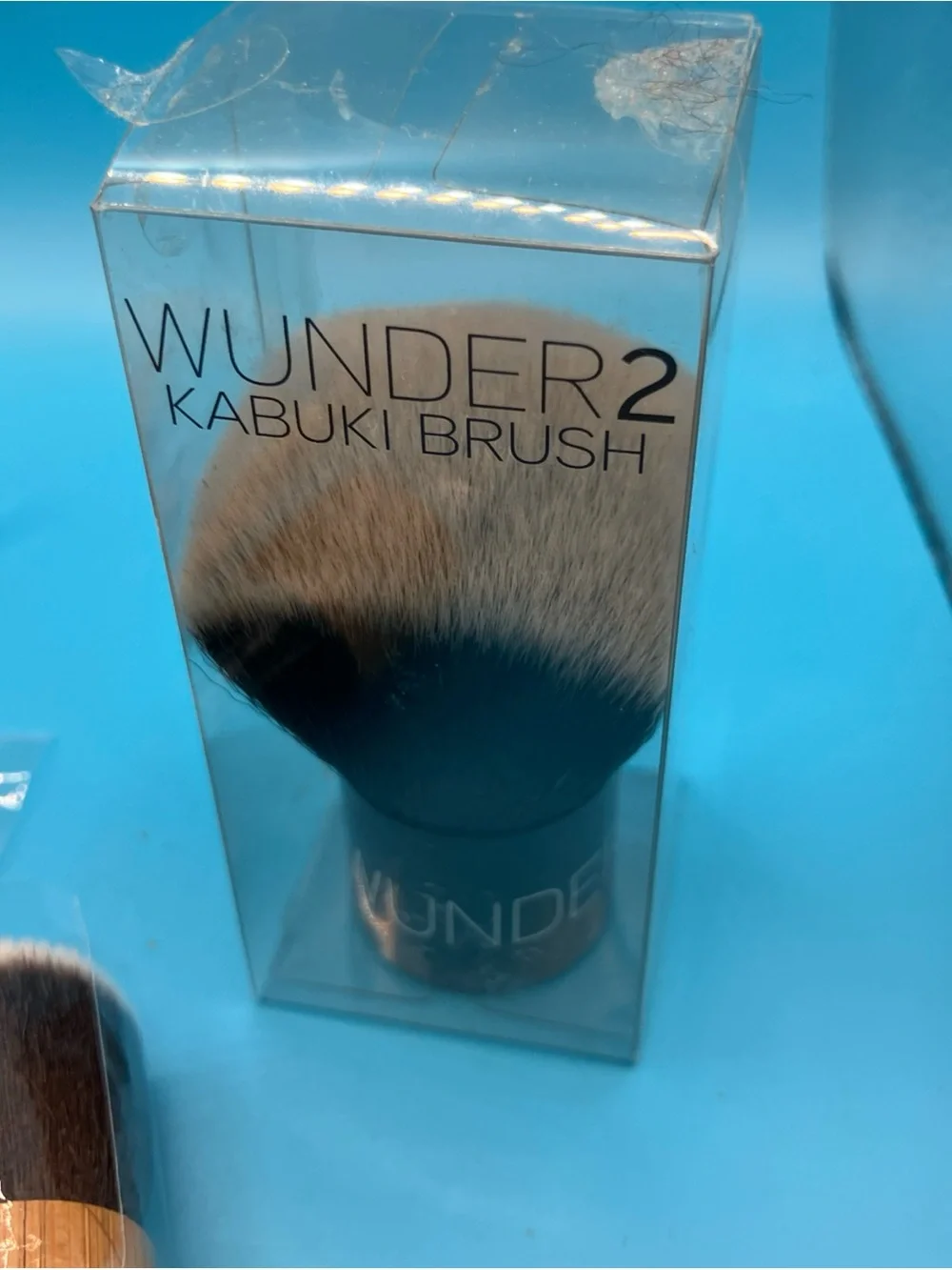 Wunder2 Kabuki Brush + Bamboo Makeup Brush Set - Black & Natural